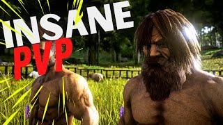 ATTEMPTING THE HARDEST PVP FIBERCRAFT SERVER ON ARK! (beach bob raging)
