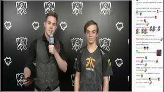 #1 FNC Caps Interview on Picking Ryze and Funny Twitch Chat
