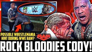 WWE The Rock BLOODIES Cody Rhodes On RAW | CM Punk Vince McMahon & Jim Cornette REFERENCE!
