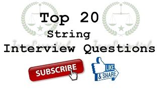 Top 20 String coding Interview Questions frequently asked