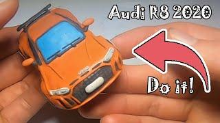 MAKING Audi R8 2020 from clay in 5 MINUTES!