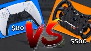 Is a sim racing wheel faster than a controller?