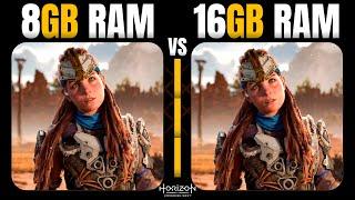 Horizon Forbidden West - 8GB vs 16GB - Ram Test