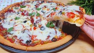 KATTA OILALAR UCHUN UYDA OSON PITSA TAYYORLAYMIZ! ENG MAZZALI PIZZA! Mazali pizza retsepti!