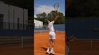 The serve basics (3 steps) #tennistip #tennis #tenniscoach