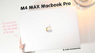 【最高スペック】MacBook Pro M4 Max 128GB RAM/8TB SSD  可愛いアクセサリー ft. CASETiFY ゲームテスト | 美しい開封動画