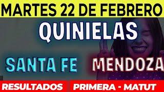 Quinielas Primera y matutina de Santa fé y Mendoza Martes 22 de Febrero