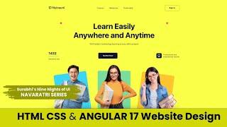 Website Using Html, Angular17 & CSS - Surabhi’s Nine Nights of UI - NAVARATRI SERIES - DAY 1(Yellow)