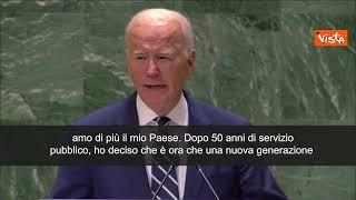 L'ultimo discorso di Biden all'ONU: "Alcune cose sono più importanti che rimanere al potere"