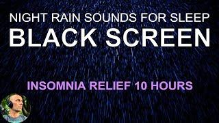 10 Hours of Heavy Rain Sounds No Thunder, BLACK SCREEN Rain Sounds For Sleeping, Heavy Night Rain