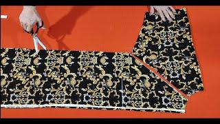 Sew in 10 Minutes Only 150 ×150 cm fabric The Easiest Dress Cutting and Sewing