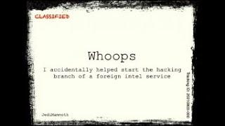 Whoops, I Accidentally Helped Start the Offensive Intel Branch of a Foreign Intel Service
