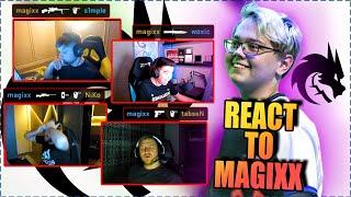 CS GO PROS REACT TO MAGIXX PLAYS