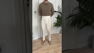 Old money outfit idea - cream and beige combo  #menswear #oldmoney #oldmoneystyle #oldmoneyoutfits