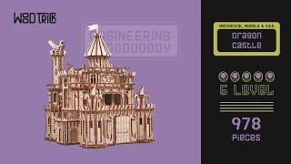 Dragon Castle - WoodTrick instruction 3d model majestic castle architecture