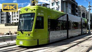 Riding Tempe Streetcar to Tempe Town Lake, Brookville Liberty Modern Streetcar,  4K Train Ride