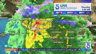 Dangerous storm brings flood warnings, dropping snow levels to SoCal