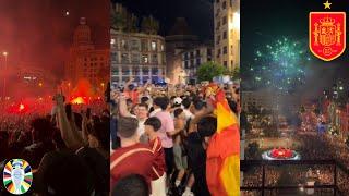 Crazy Scenes In Spain As Spanish Fans Celebrate Winning The EURO 2024 Final