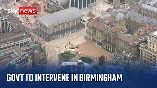 Michael Gove announces intervention into 'bankrupt' Birmingham City Council