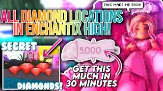 ALL DIAMOND LOCATIONS IN ENCHANTIX HIGH *SECRETS REVEALED* Royale High  Secrets +MERMAID HALO WINNER