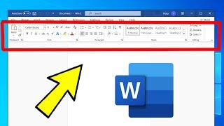 How to Hide or Show Ribbon Bar in Microsoft Word | show / hide Toolbar MS word  