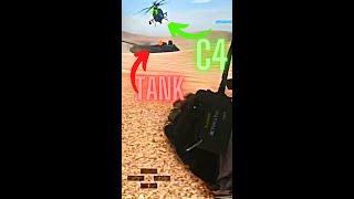 Helicopter Rigged With C4 VS Tank