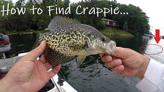 Find crappie on a new lake