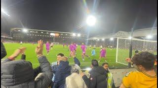 Matheus CUNHA Wolves 3rd Goal v Fulham with Fan Celebrations | Fulham 1-4 Wolves