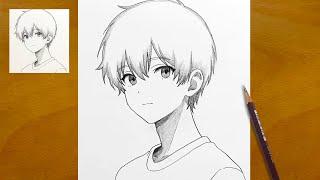How to Draw an Anime Boy Step by Step || Easy Anime Drawing || Anime Sketch for Beginners