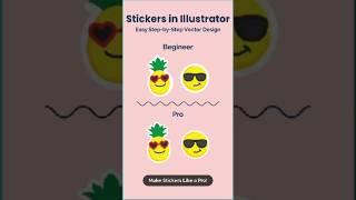 Create a Cool Sticker Effect in Adobe Illustrator #illustratortips #stickers