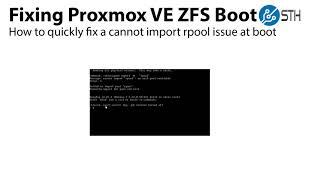 Proxmox VE cannot import rpool no such pool available fix for ZFS boot