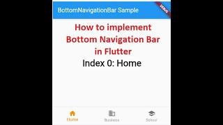 How to implement Bottom Navigation Bar in flutter