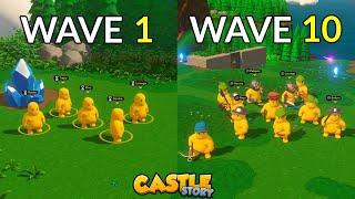 Surviving 10 Insane Waves in Castle Story