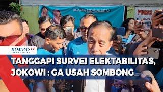 Jokowi Tanggapi Hasil Survei Elektabilitas Paslon Pilgub Jateng "Ga Usah Sombong"