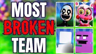 BEATING FNaF World with the most BROKEN TEAM!