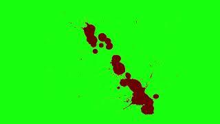 [4K] Green Screen Blood Splatter 3