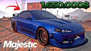 NISSAN SILVIA - ОБЗОР И МАКСИМАЛЬНЫЙ ТЮНИНГ ДРИФТ КОРЧА MAJESTIC RP GTA 5