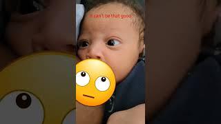 Baby feeding sounds #asmr #baby #new  #feeding