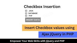 Insert Checkbox values using Ajax jQuery in PHP || Insert checkbox value in database using jQuery