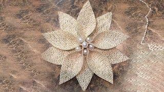 How to make jute flowers very easily Tutorial # Awesome jute craft idea 2020