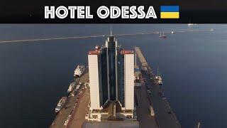 Hotel Odessa at Port of Odessa, Ukraine, 4K Drone Footage