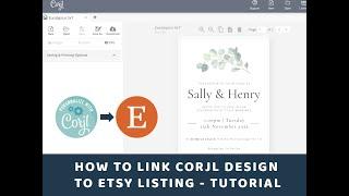 LINKING CORJL DESIGN TO ETSY LISTING