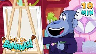Painting Fun | Funny Cartoons for Kids | Let's Go Bananas | 9 Story Fun
