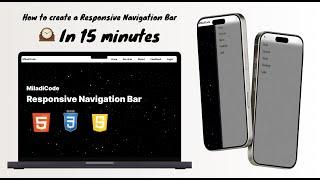 How to Create a Responsive Navigation Bar with HTML, CSS & JavaScript