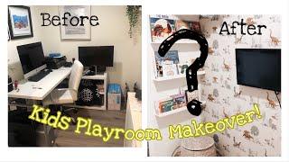 Office transformation to Kid’s Playroom! // this took me so long!!