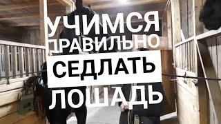 Vlog:Учимся седлать лошадь/Все нюансы при сборе лошади