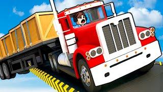 SEMI TRUCK OBSTACLE COURSE?!