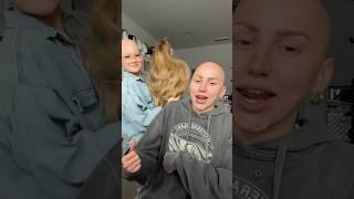 Just a bald girl doing her bald friends HAIR