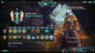 Paladins 2.8 Pirate Treasure - Battlepass 8 All Items, All Levels, Free and Paid Path