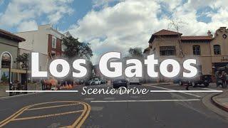 Driving in Downtown Los Gatos, California - 4K